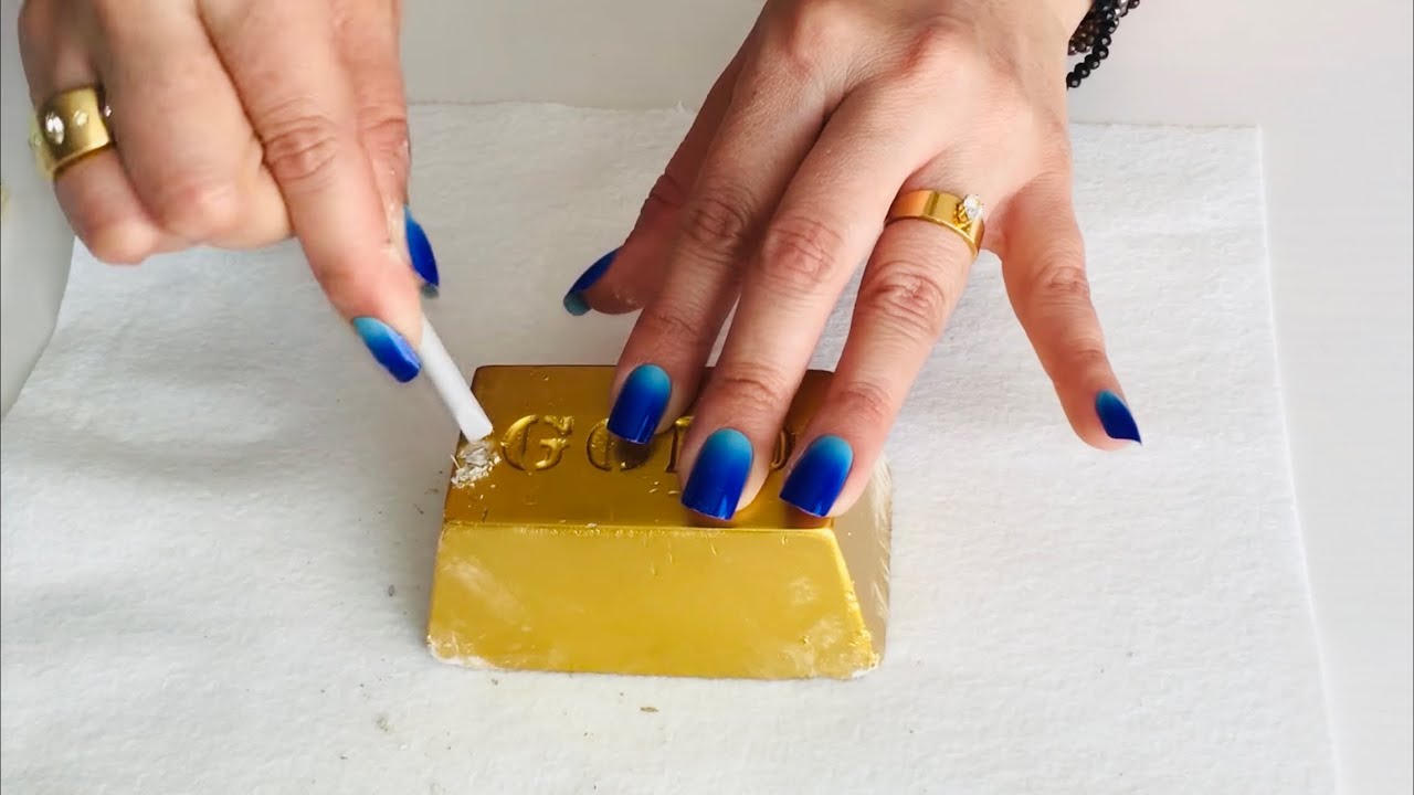 ASMR GOLDEN NUGGET DIG KIT #Excavation#Hand Movements#Satisfying Videos#visuals 💙
