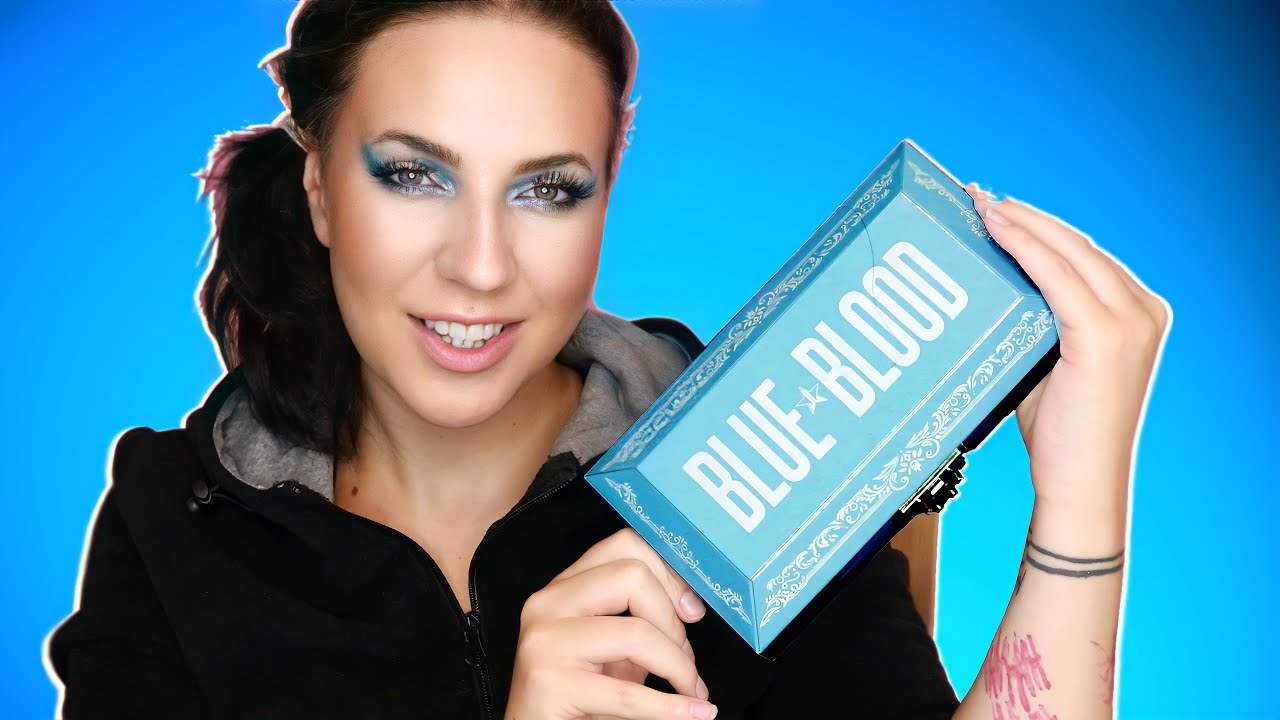 💆‍♀️ Liftingová metoda líčení pleti, Halo Eyes, Jeffree Star a BLUE BLOOD | GRWM s modrou 💙