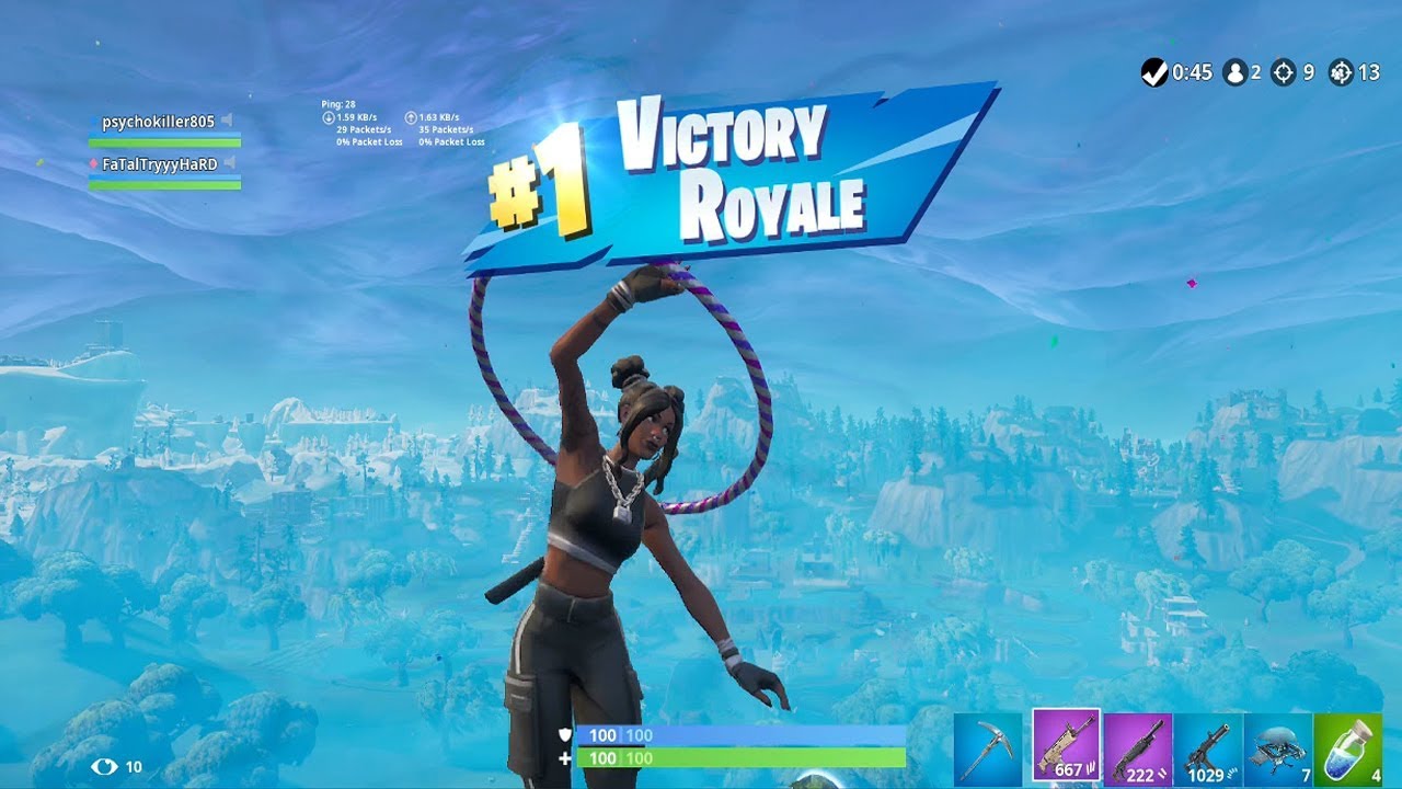 FORTNITE First Win with BLACK 