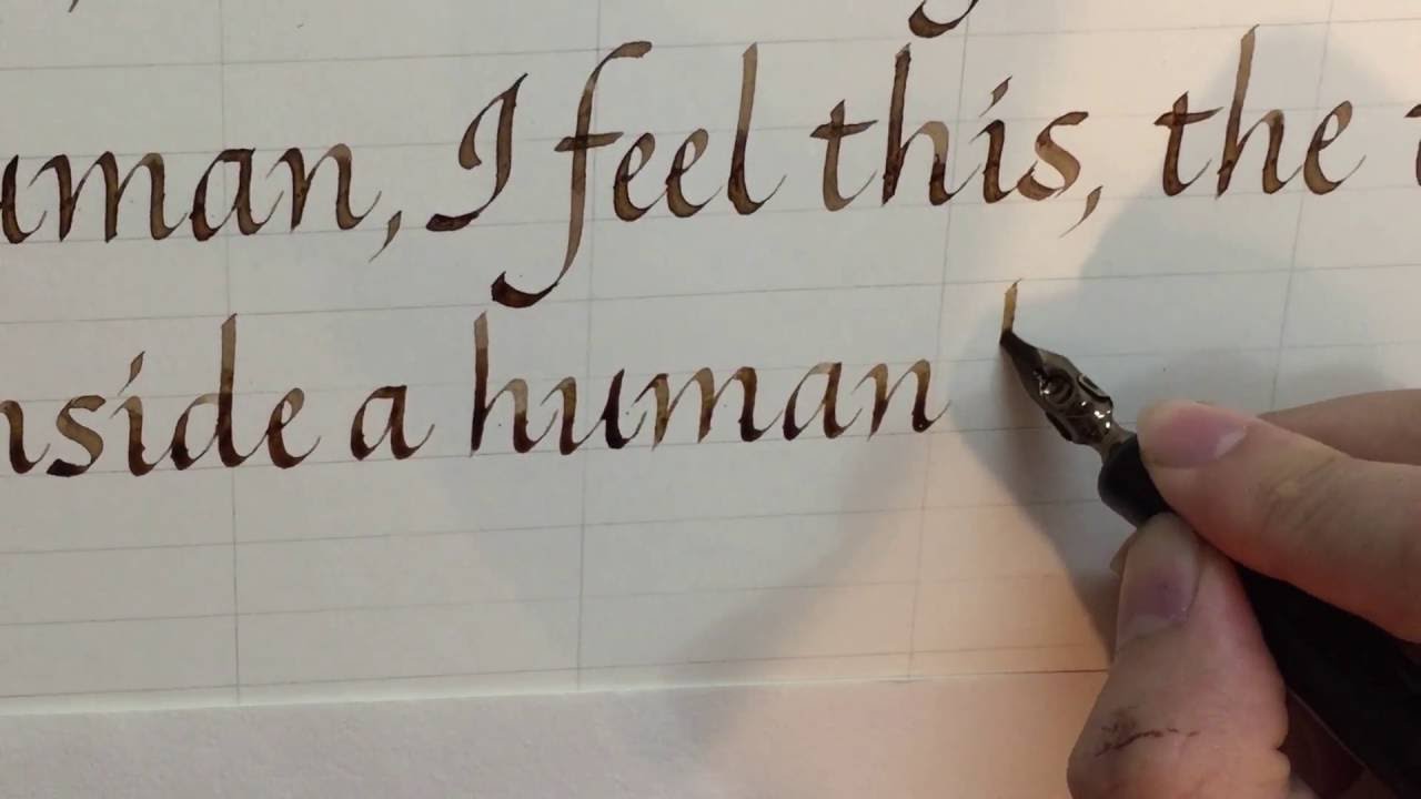 Italic writing - Calligraphy by Hoang