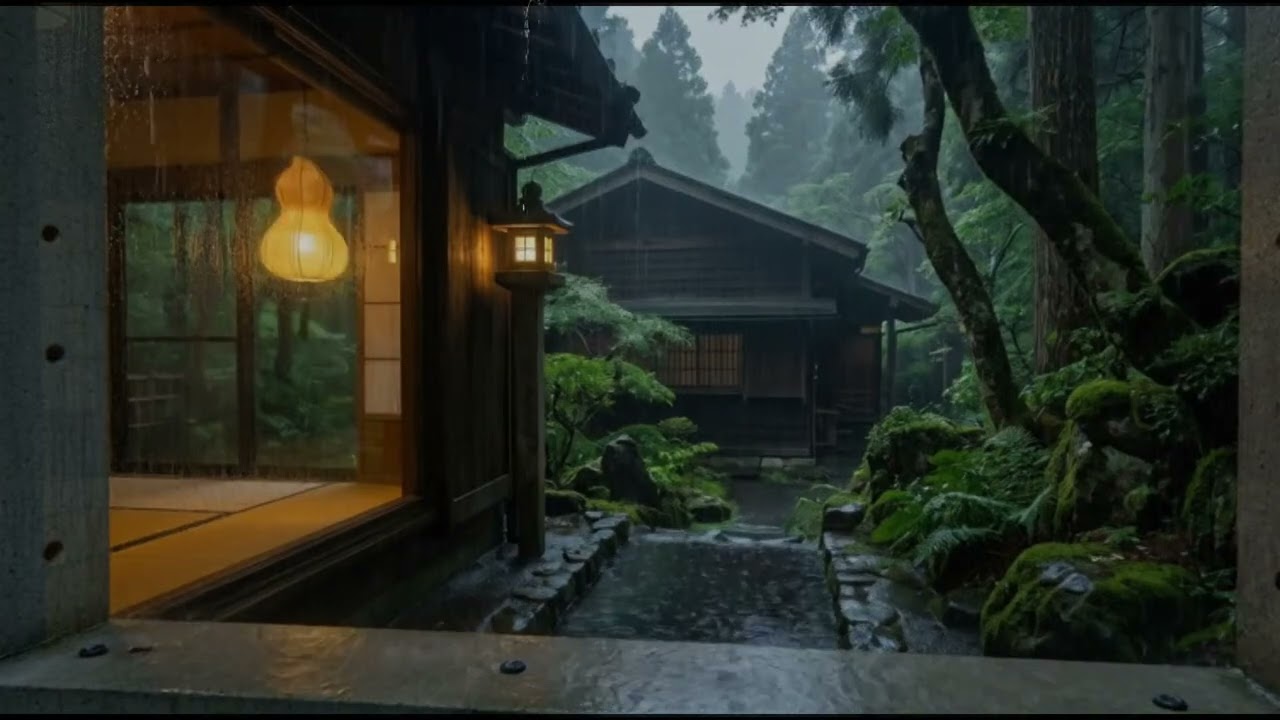 Dark Room Rain Sounds at Night 🌙 Relaxing Rain Ambience for Deep Sleep and Stress Relief