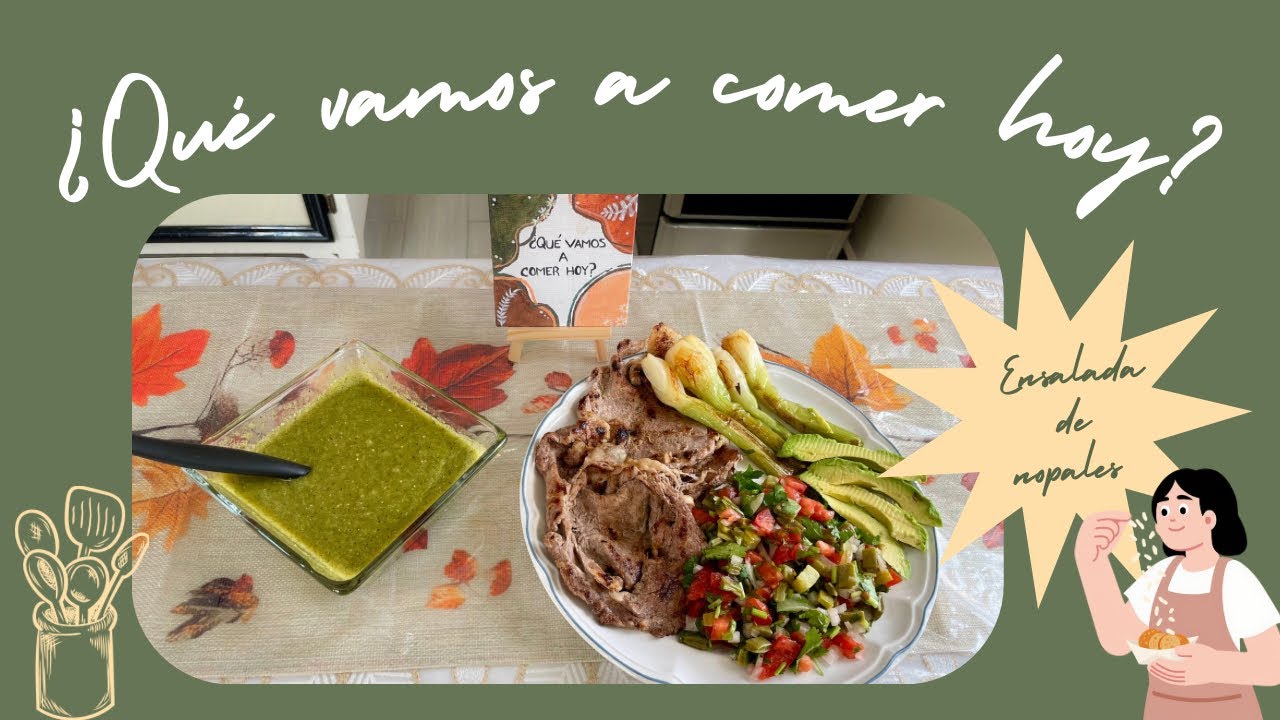 Receta de Ensalada de nopales con costillitas de res 🥑