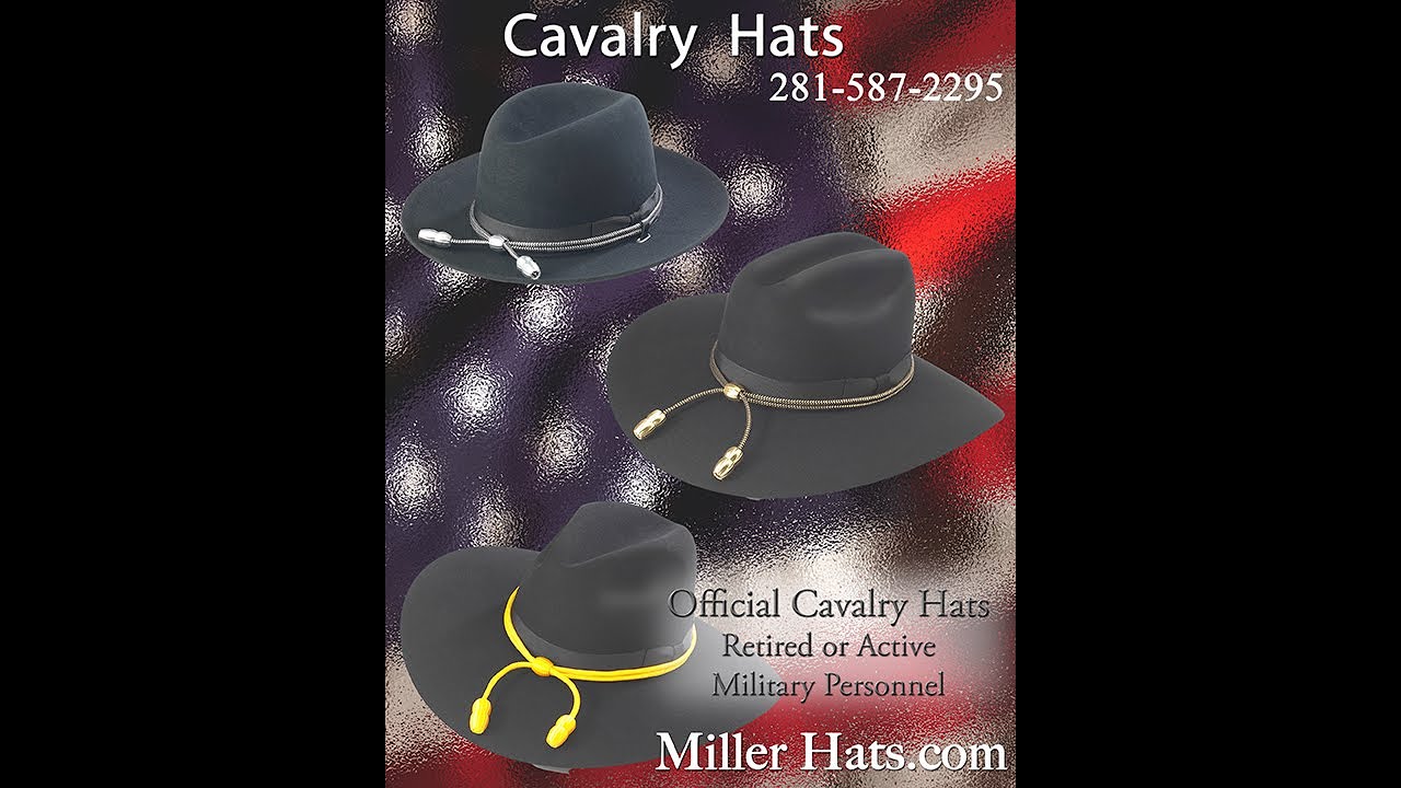 Top of the line Men's Black Cavalry Hats by Miller Hats. #cavalry #military #reenactment