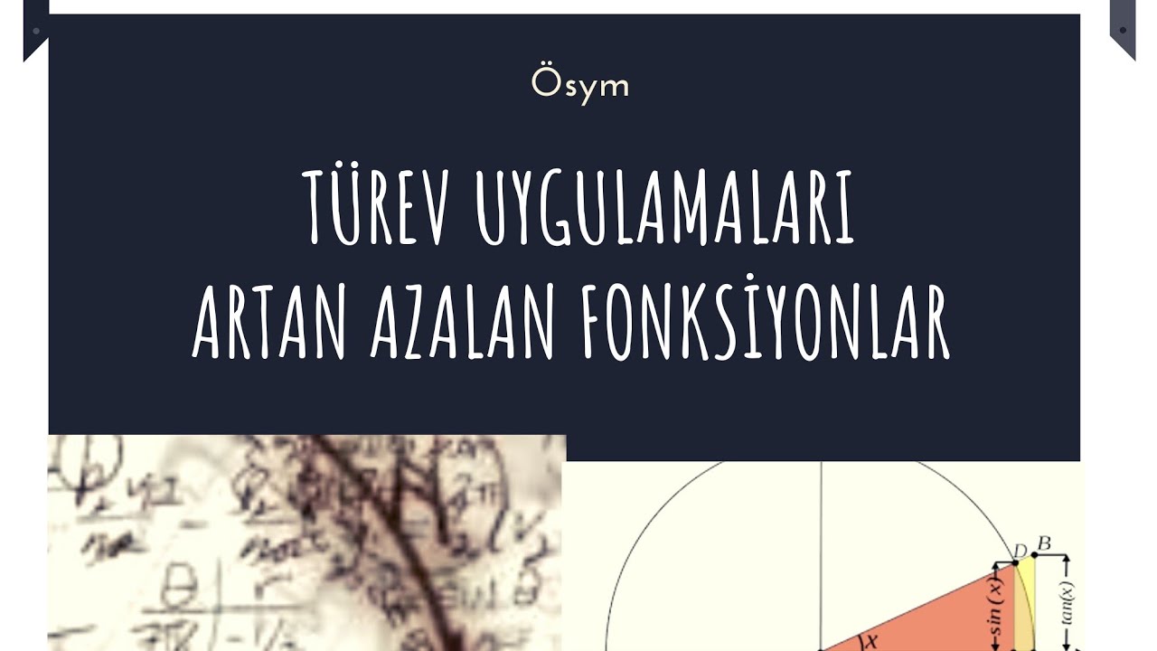 TÜREV UYGULAMALARI ARTAN AZALAN FONKSİYONLAR KONU ÖZETİ VE SORU ÇÖZÜM VİDEOSU