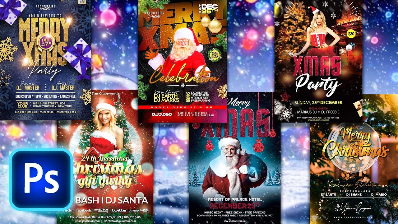 Christmas Flyer Photoshop Psd Free Download 2022 | Christmas Poster | Xmas