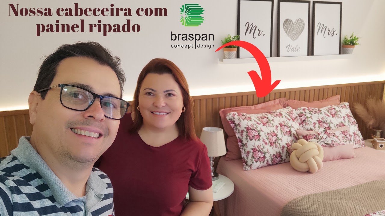 Nossa cabeceira com painel ripado da Braspan