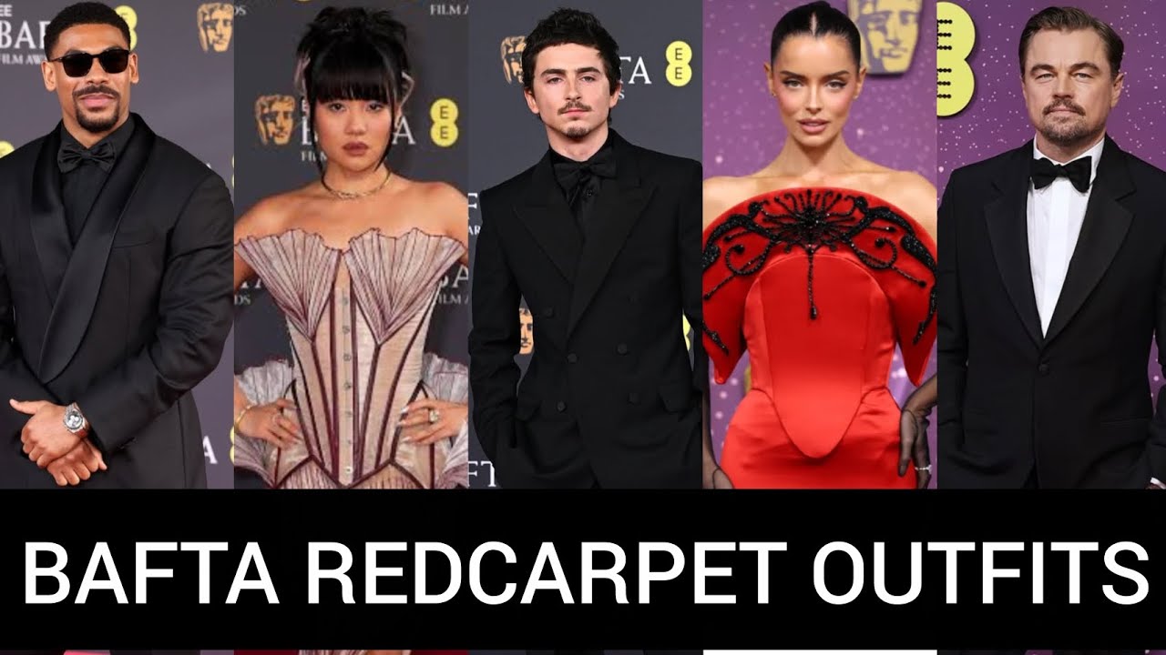 Все потрясающие образы с красной дорожки церемонии вручения премии BAFTA 2026! #сезоннаград #кино...