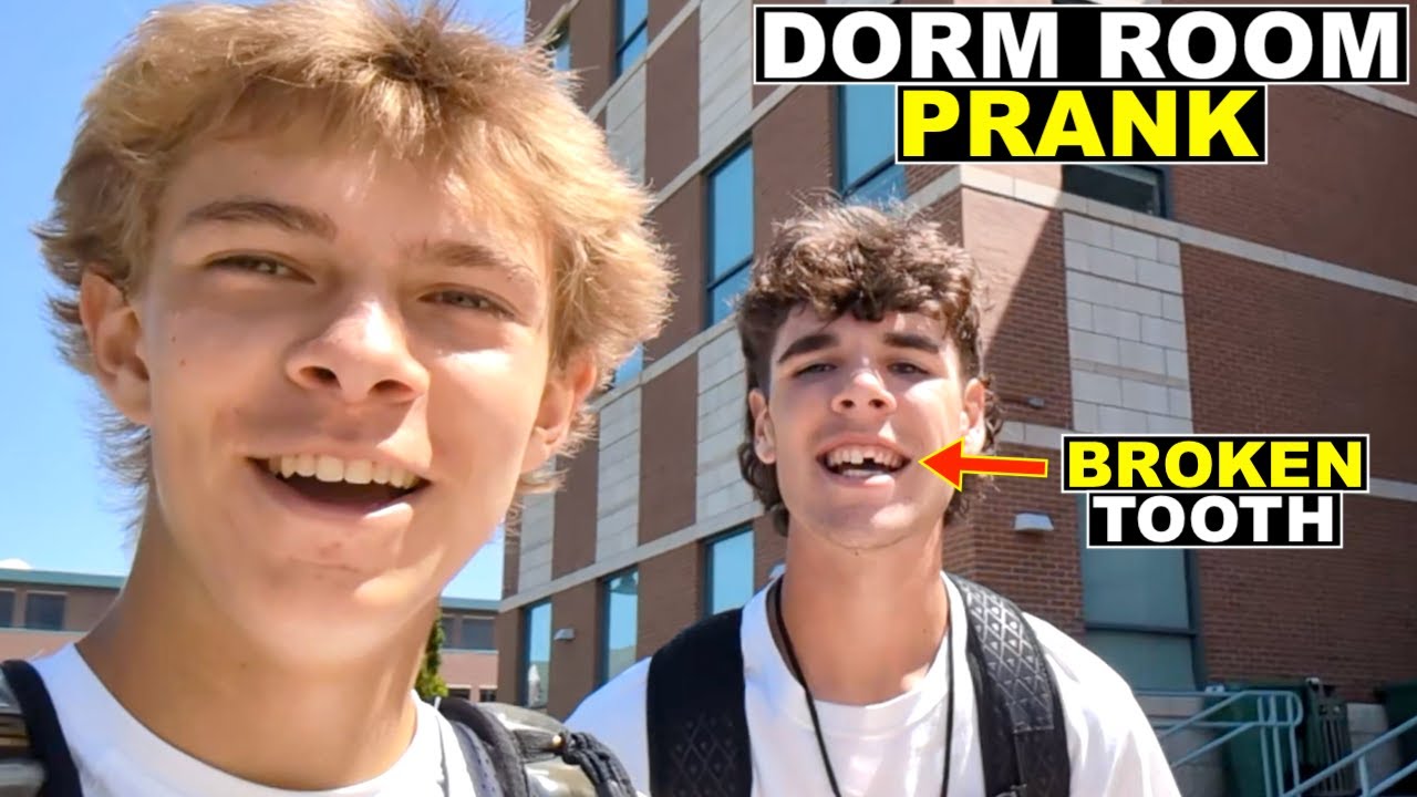 DORM ROOM PRANK AND BROKEN TOOTH AT BASKETBALL CAMP! 🏀