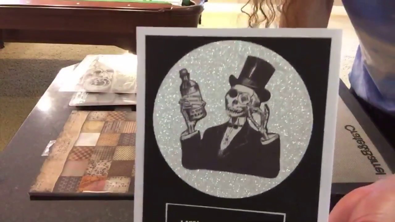 Tim Holtz Stampers Anonymous Mr Bones Stamp Set and Ideaology Halloween Ephemera Card and Tag