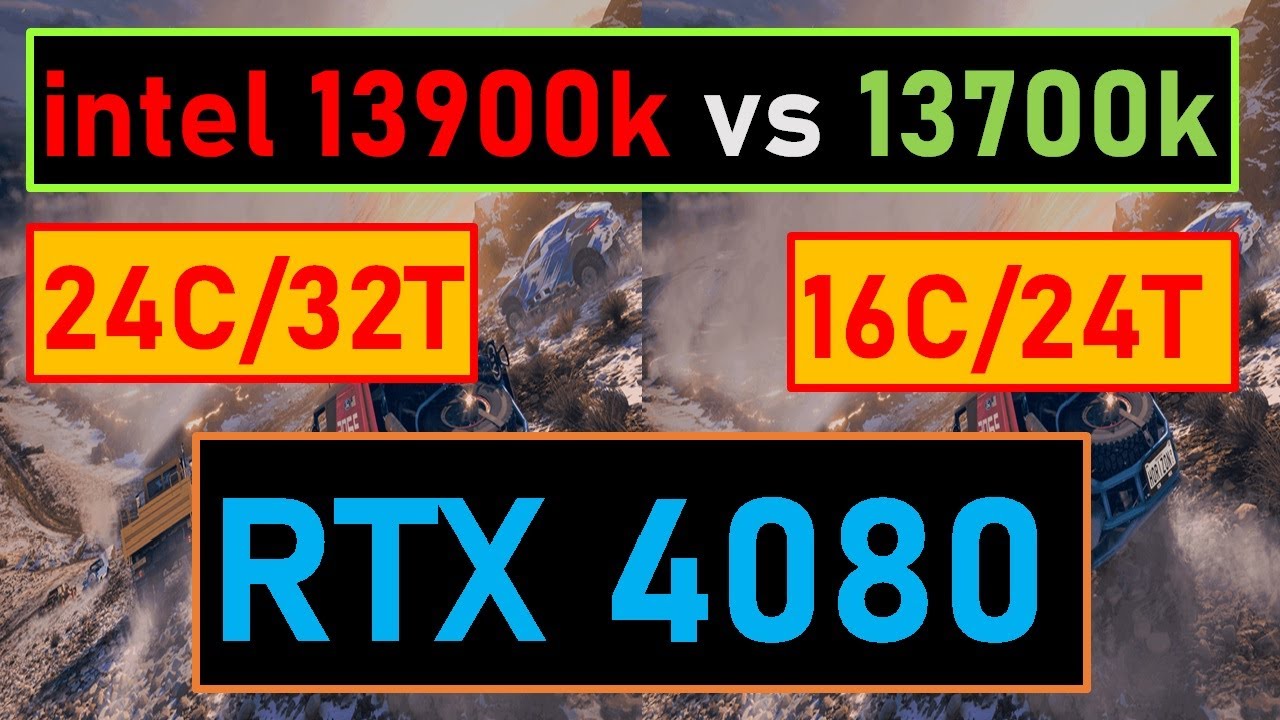 Intel 13900k vs 13700k Test Benchmarks RTX 4080 16GB 4K Settings