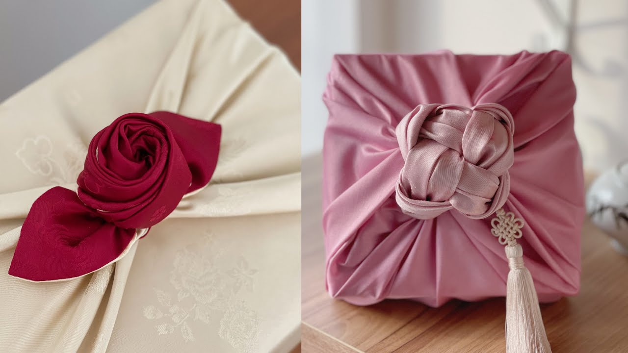 (ENG) 정사각형, 직사각형에 어울리는 보자기포장 giftwrapping #112