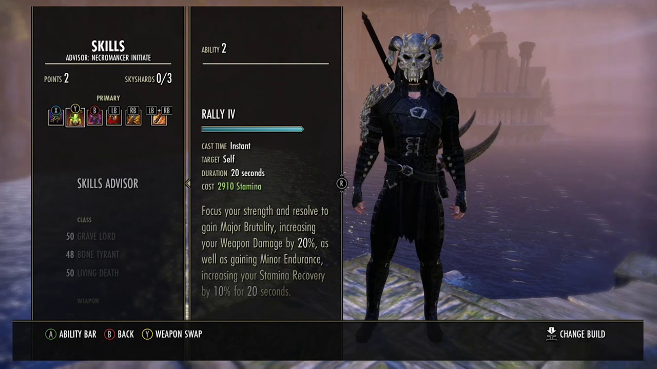 ESO Pvp: stamina necromancer PVP build for solo/small scale, Harrowstorm