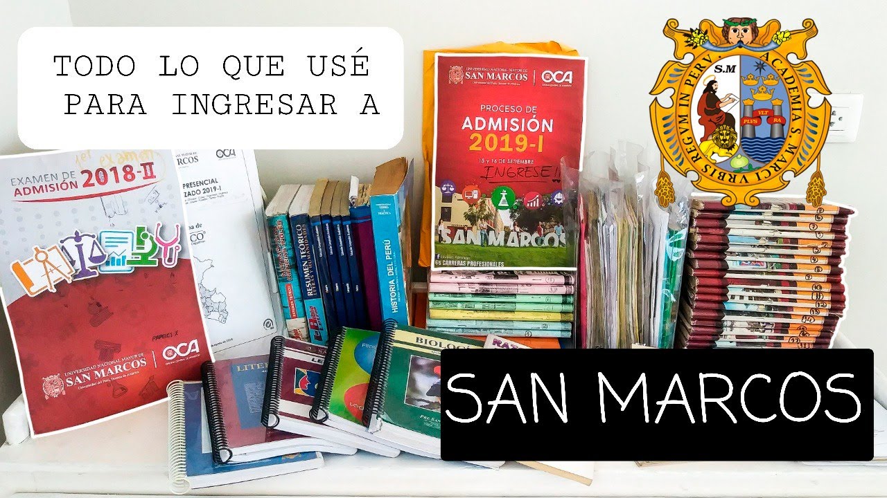 LIBROS para INGRESAR a SAN MARCOS//UNMSM-Los Chonchis♥