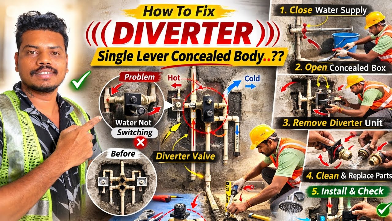 How To Fix Diverter At Toilets…? #vlog #dailyvlog #odiyavlog #youtubechannel #santoshworklife