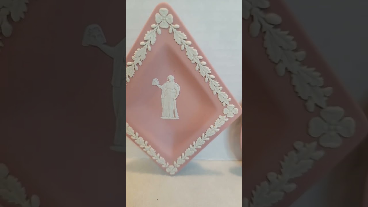 Vintage Pink Wedgwood Jasperware Trinket Dishes #shorts #Wedgwood #jasperware #vintagehomedecor