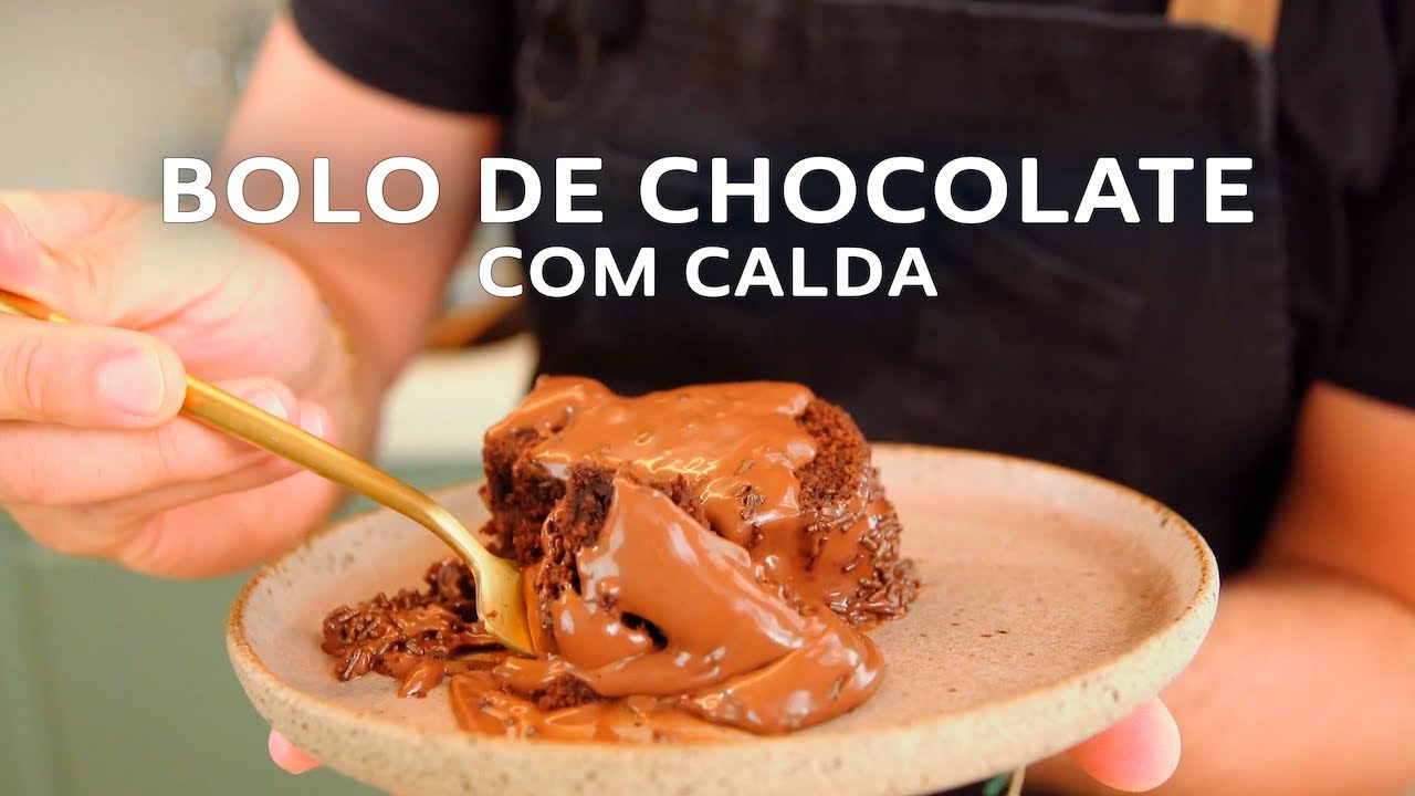 Bolo De Chocolate Com Cobertura De Chocolate Com Café - Chef Felipe Caputo
