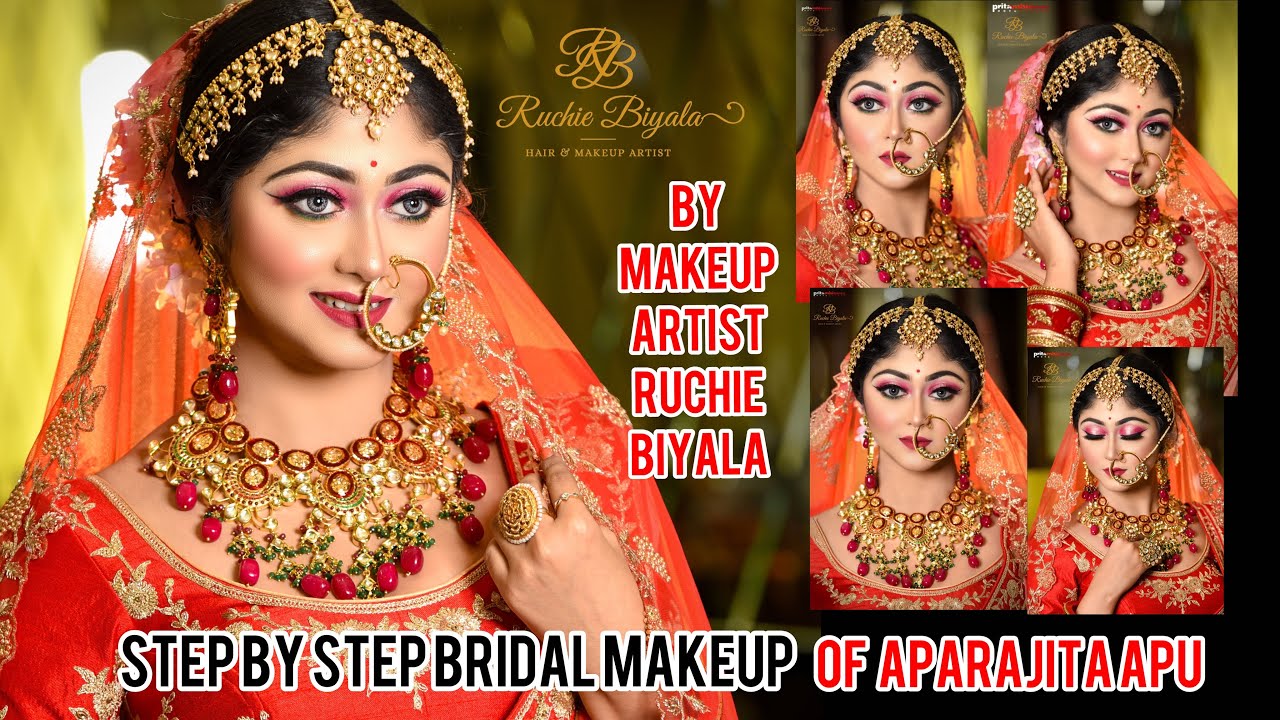 Step by Step Bridal Full HD Makeup|| Susmita Dey Makeup || Aparajita Apu || By Mua Ruchie Biyala
