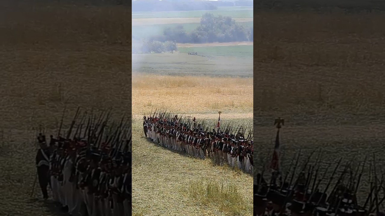 French Musket Volley at Waterloo 2025 #history#napoleon #waterloo