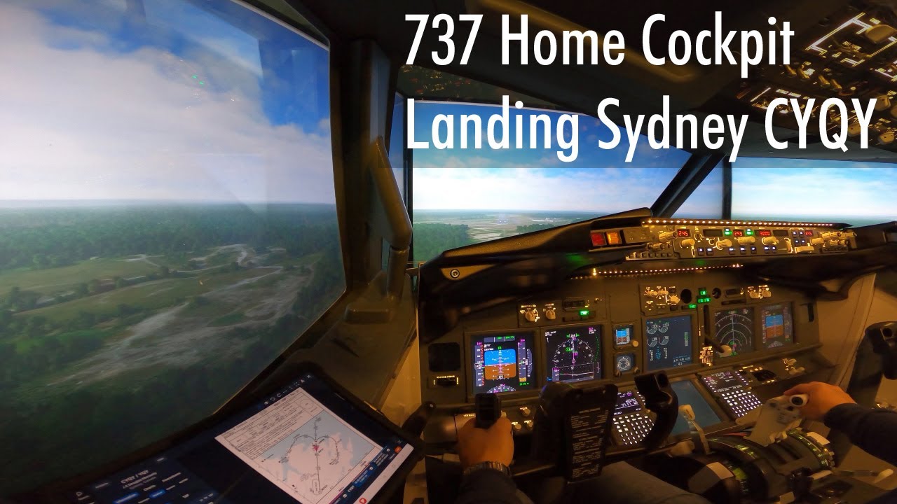737 Home Cockpit Landing Sydney Canada | MSFS 2020 | 4K