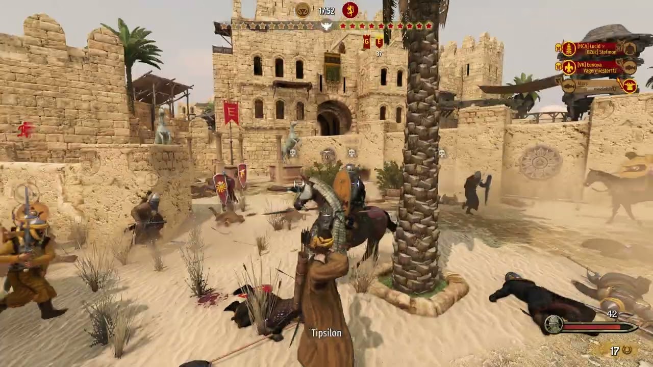 Siege Battle 59 People Online - Aserai vs Vlandia - Mount & Blade II Bannerlord Gameplay 2K