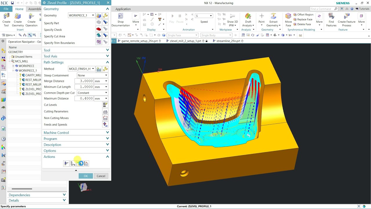 #NX CAM #Zlevel Profile 1