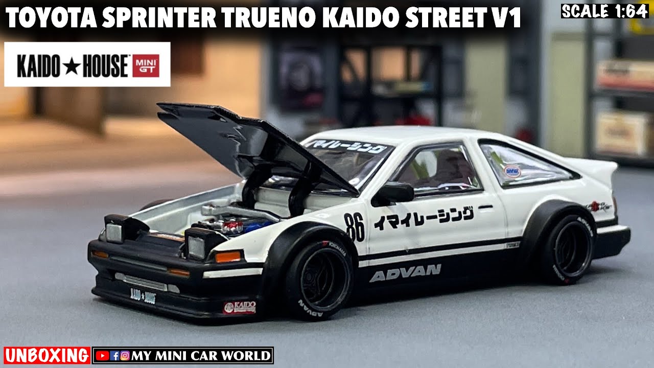 Распаковка модели MINI GT 1/64 Toyota Sprinter Trueno Kaido Street V1 из серии «Мир мини-машинок»