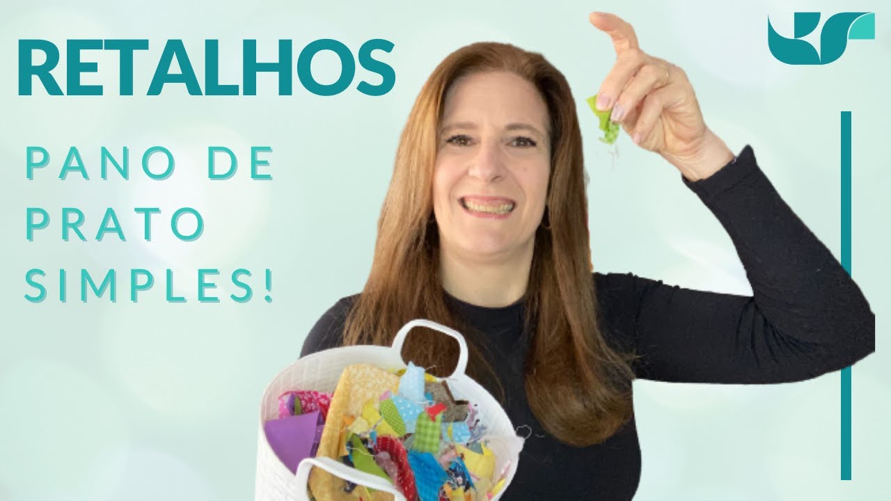 PANO DE PRATO FEITO COM RETALHOS - Patchwork descomplicado com Bia Abdalla