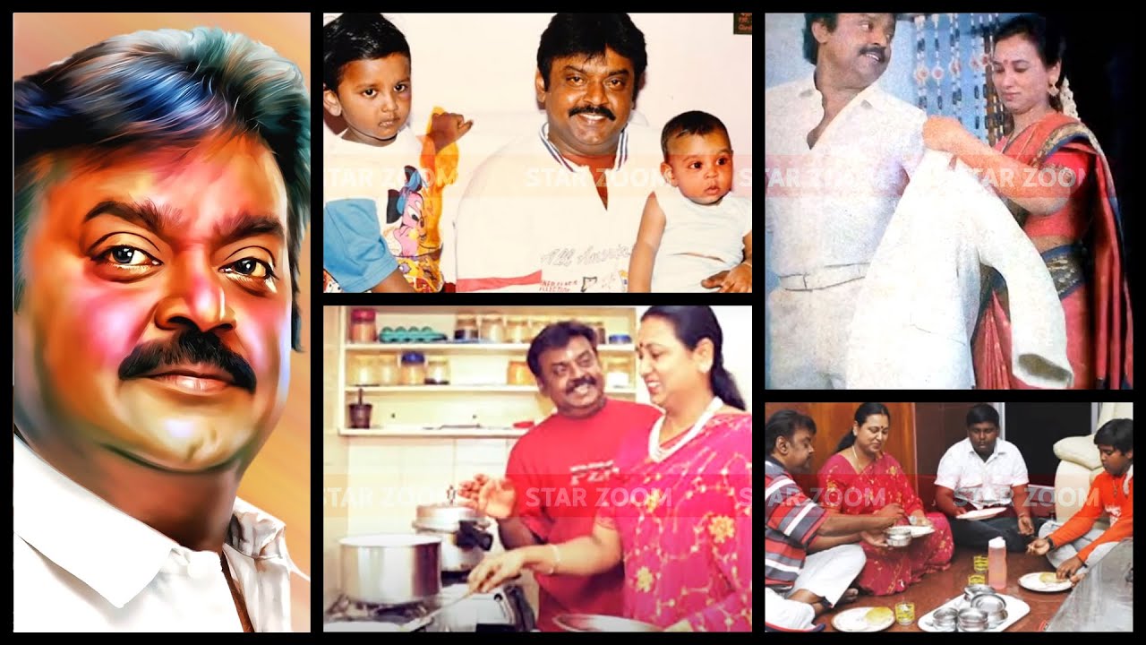 Vijayakanth Family Photos With Wife & Son | Actor Vijayakanth Biography