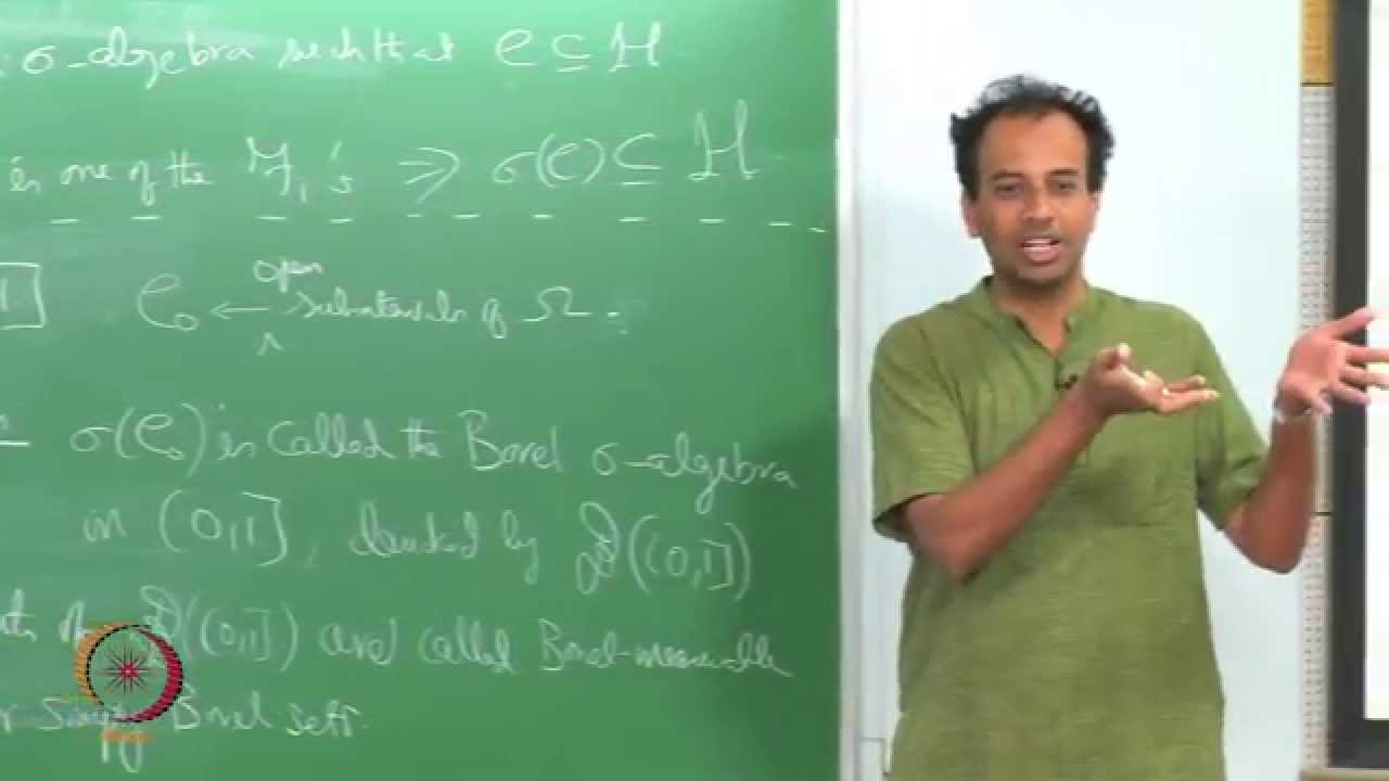 Mod-01 Lec-08 GENERATED Σ-ALGEBRA, BOREL SETS