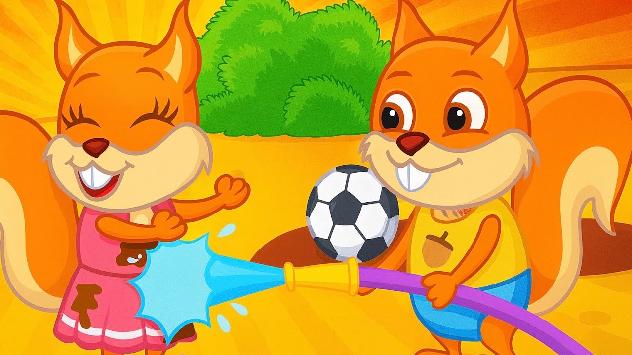 Bridie Squirrel in English - FUN FOOTBALL GAME ⚽😄 - Cartoon for Kids 4K