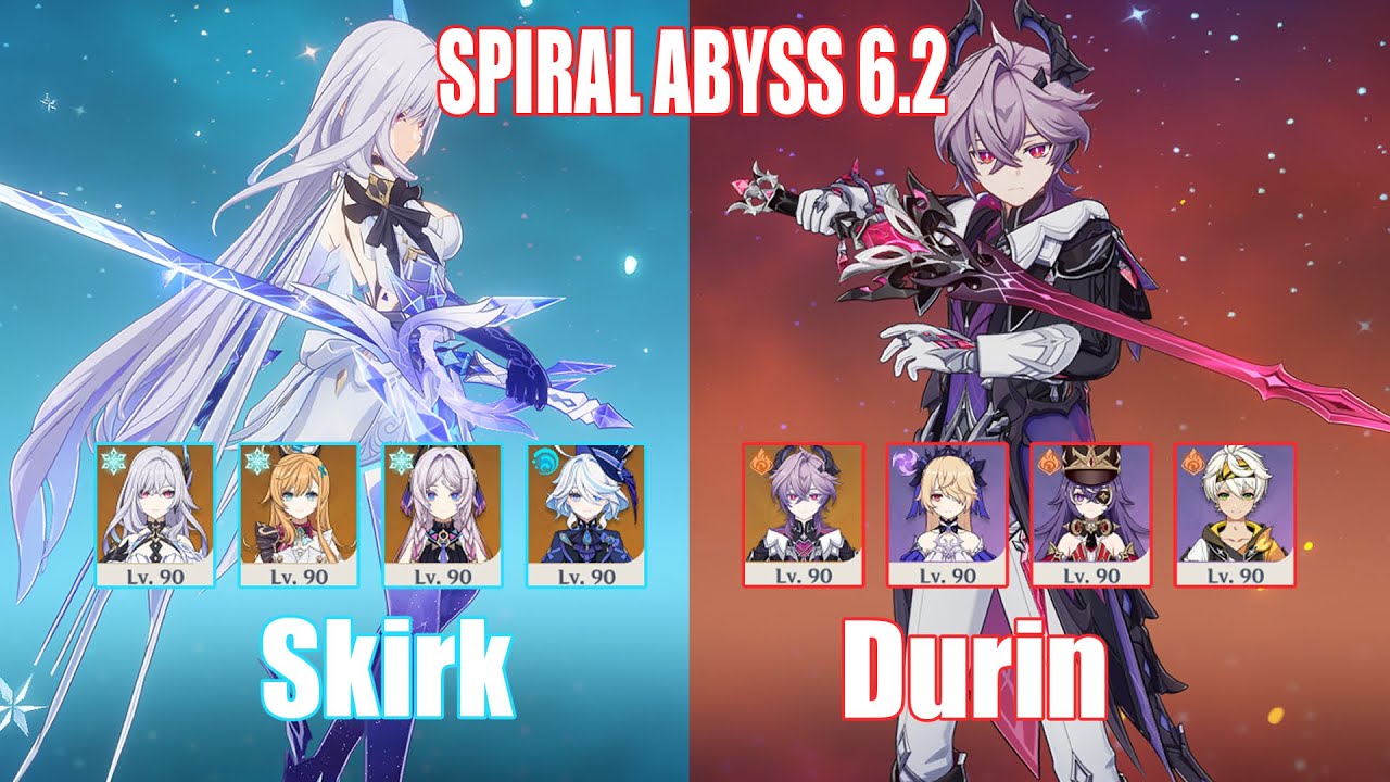C0 Skirk Freeze & C0 Durin Hypercarry | Spiral Abyss 6.2 Luna III | Genshin Impact