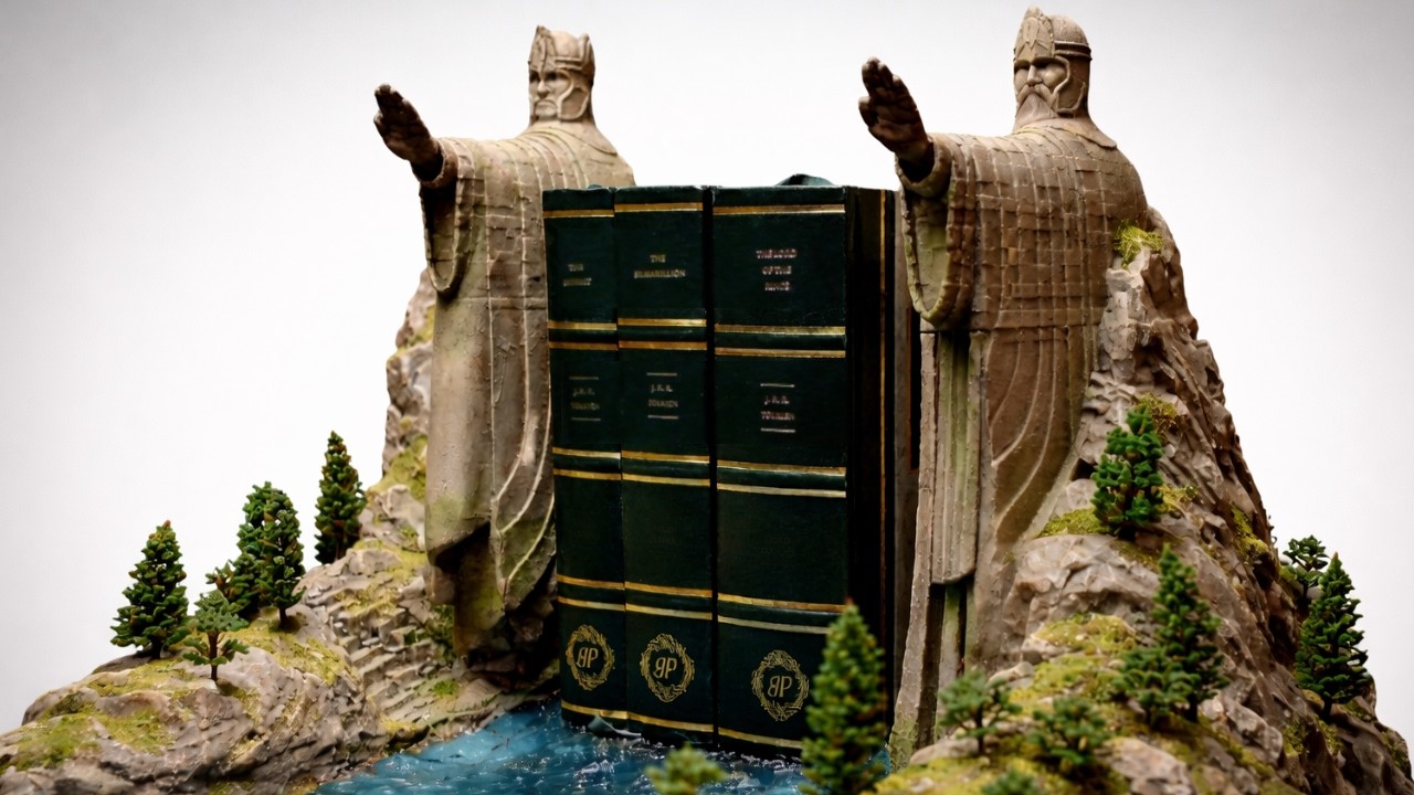 I made an Argonath Tolkien Book Display !