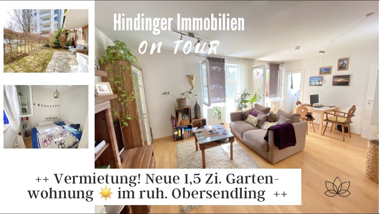 Neue Roomtour/ Vlog in einer 1,5 Zi.-Gartenwohnung mit EbK & TG im ruhigen Obersendling!