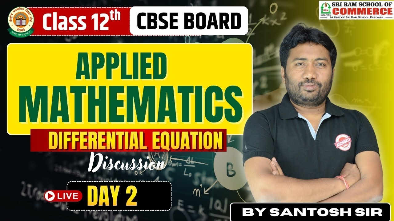 Class 12 Applied Mathematics Sample Paper Discussion | CBSE Board | Day 2 | By Santosh Sir