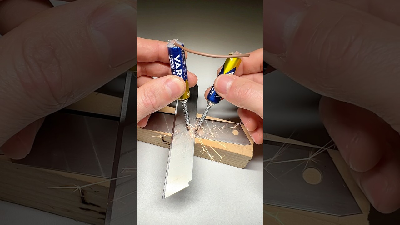 How to Weld Thin Sheet Metal (0.5mm)with Two Batteries! 🔥