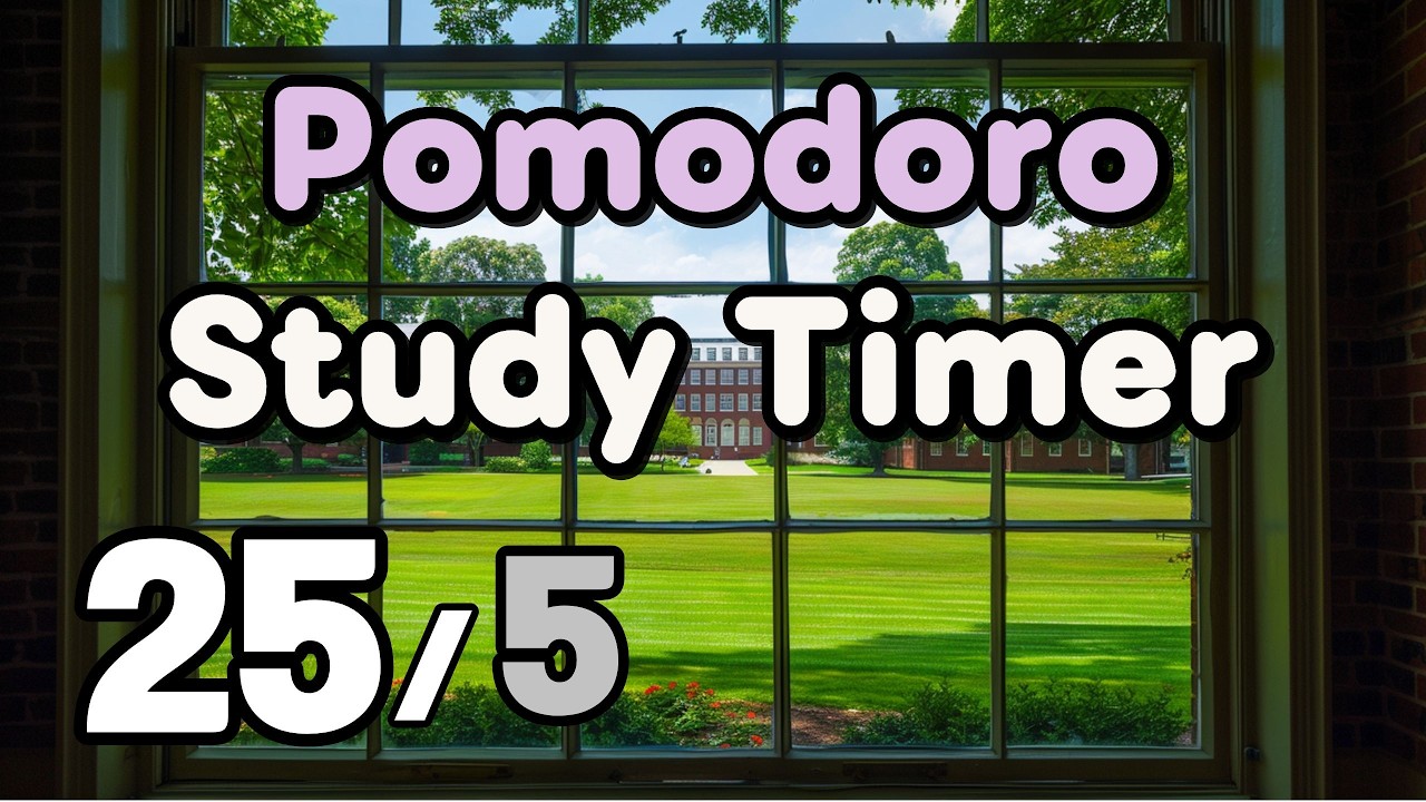 25/5 x2 Pomodoro Study Timer | Quick Focus Session (No Lyrics)