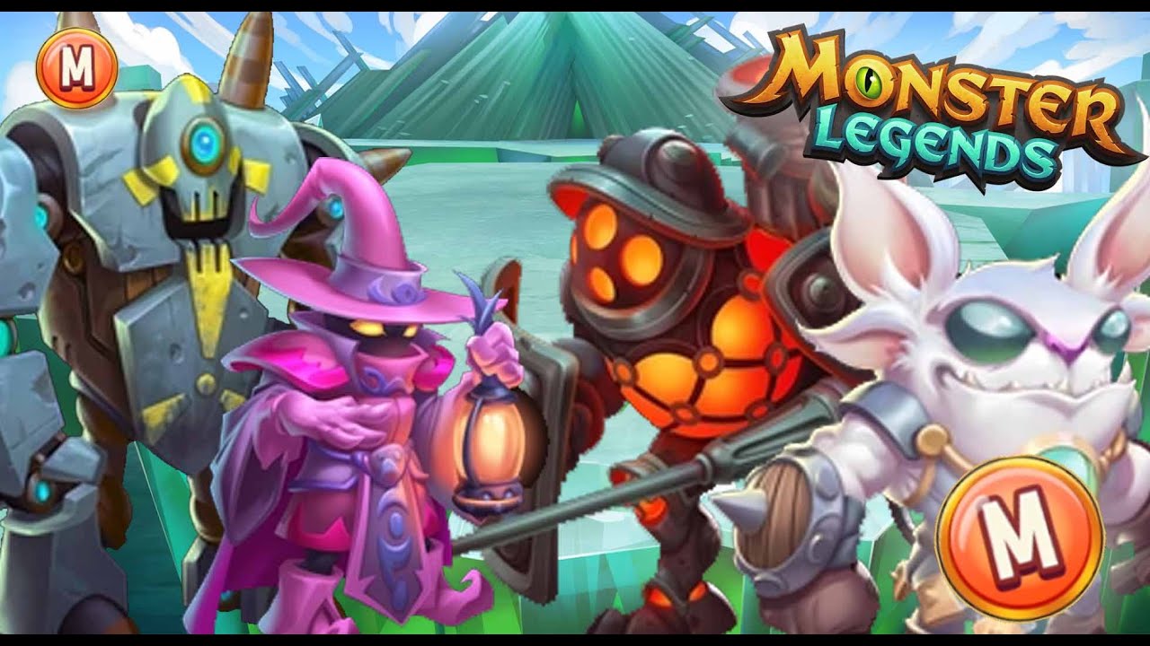 Blazinger, Panion, Hellmut Hoyt and Melteus on Monster Legends