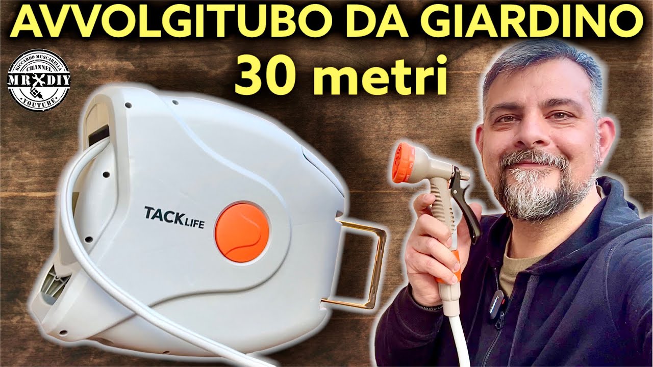 Avvolgitubo tubo da giardino 30 metri. Avvolgitubo Tacklife HR7 per giardinaggio. Avvolgi tubo acqua