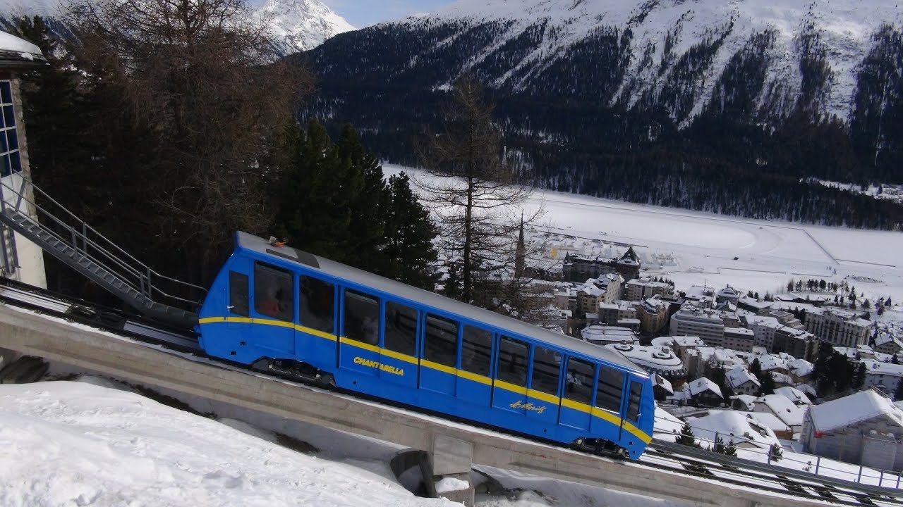 100-SSB Standseilbahn St. Moritz - Chantarella (CH)