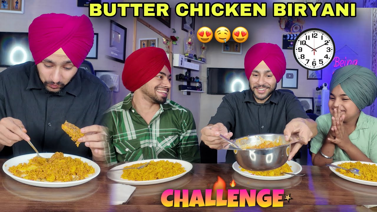 SPICY BUTTER CHICKEN BIRYANI CHALLENGE😍 - CHALLENGE GONE WRONG - HARSH JAGRAON