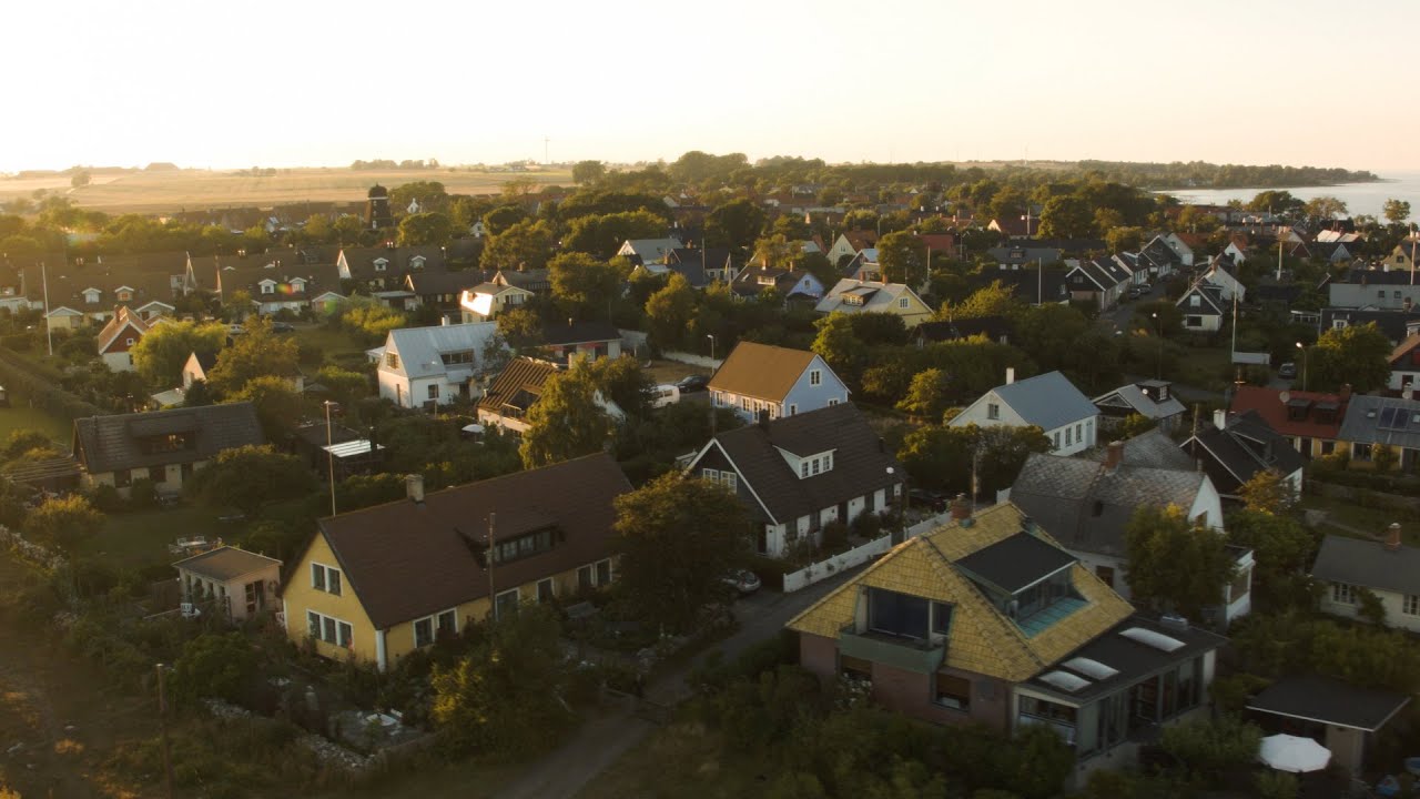 627. Brantevik Drone Stock Footage Video