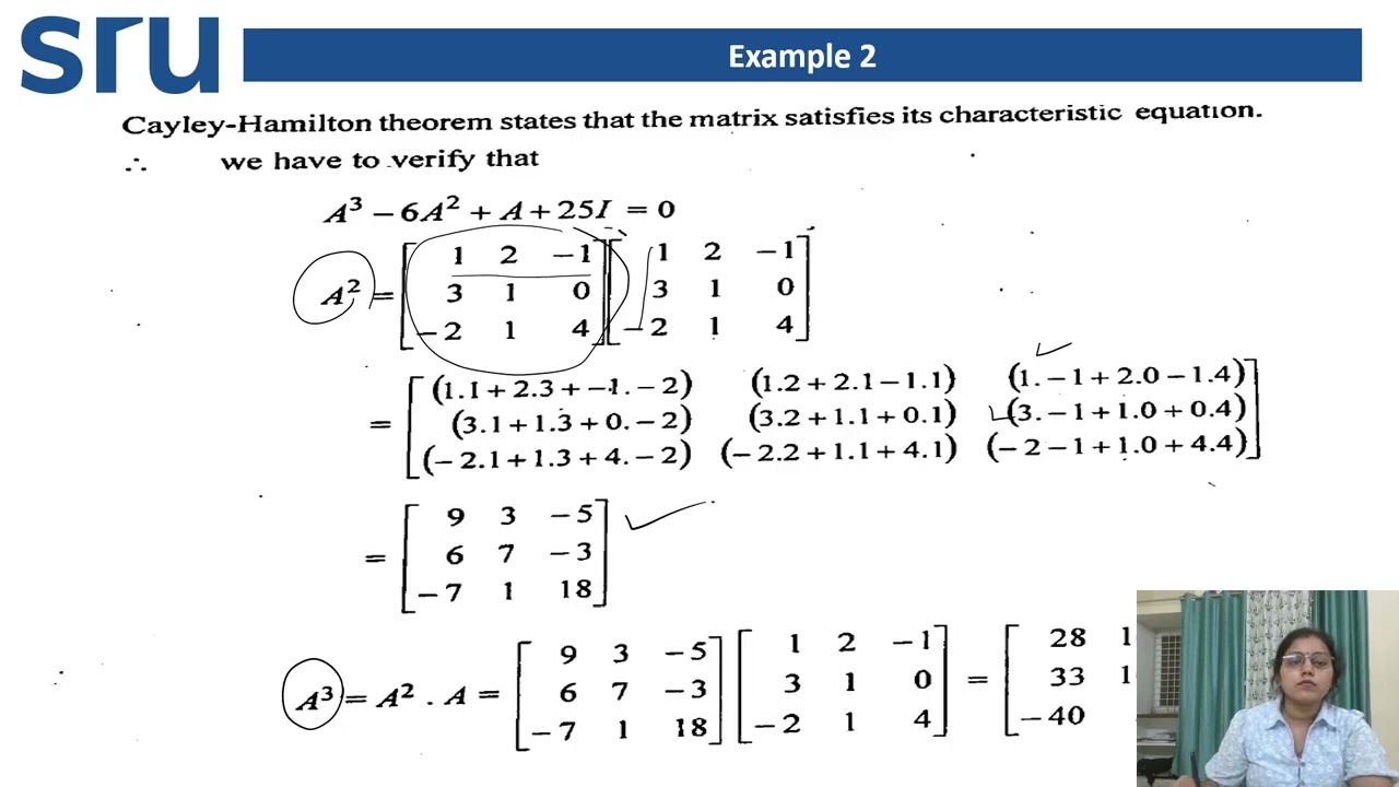 caley hamilton theorem and its application