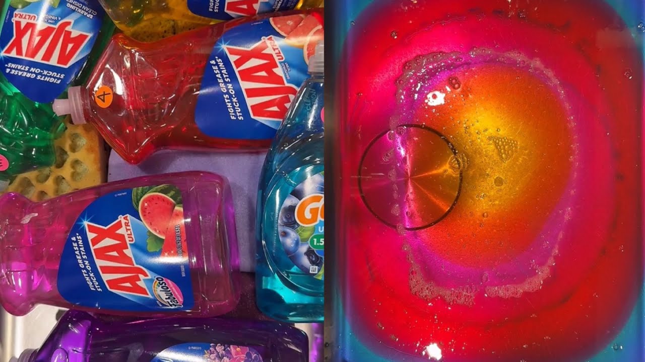 FULL CLEANTOK LIVE: rainbow dishsoap + laundry overload | sponge squeezing asmr