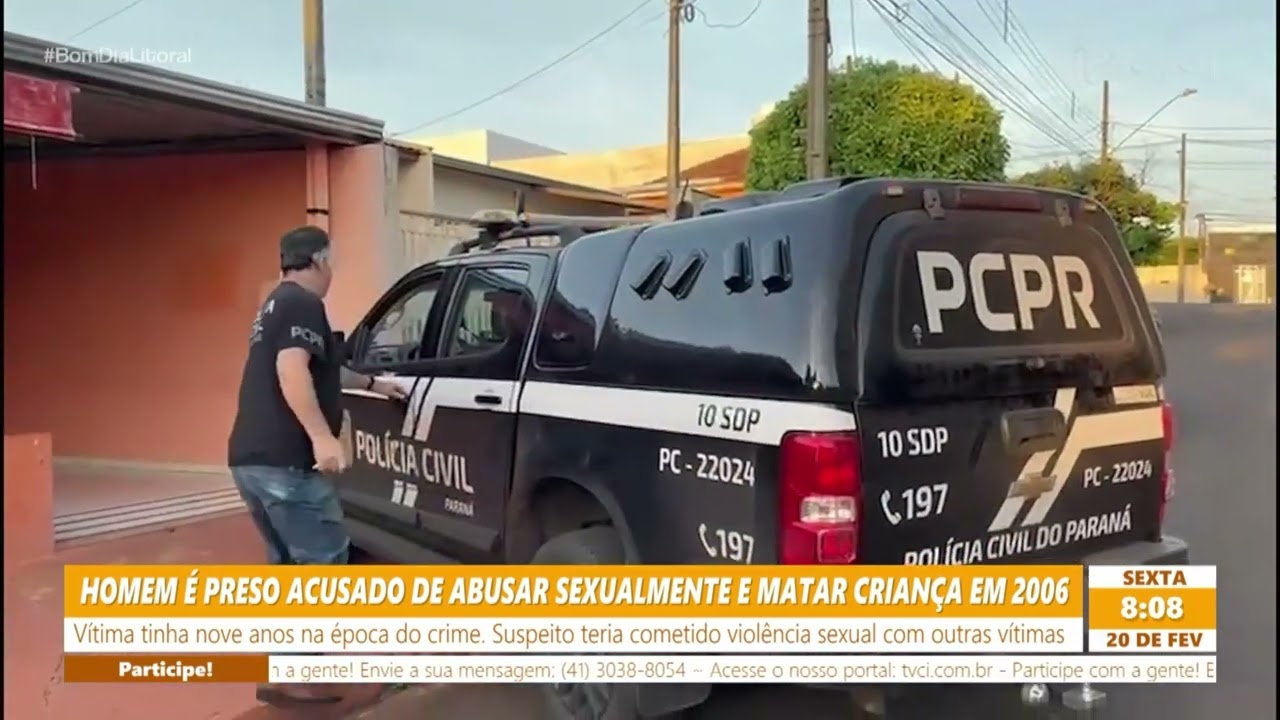 HOMEM É PRESO ACUSADO DE ABUSAR SEXUALMENTE E MATAR CRIANÇA EM 2006