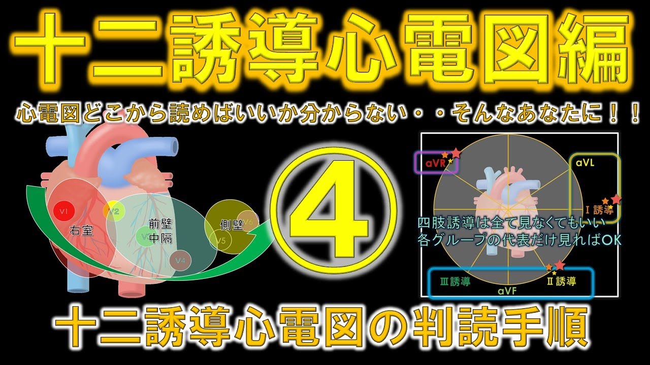十二誘導心電図の判読手順(正常心電図とは何か解ります)
