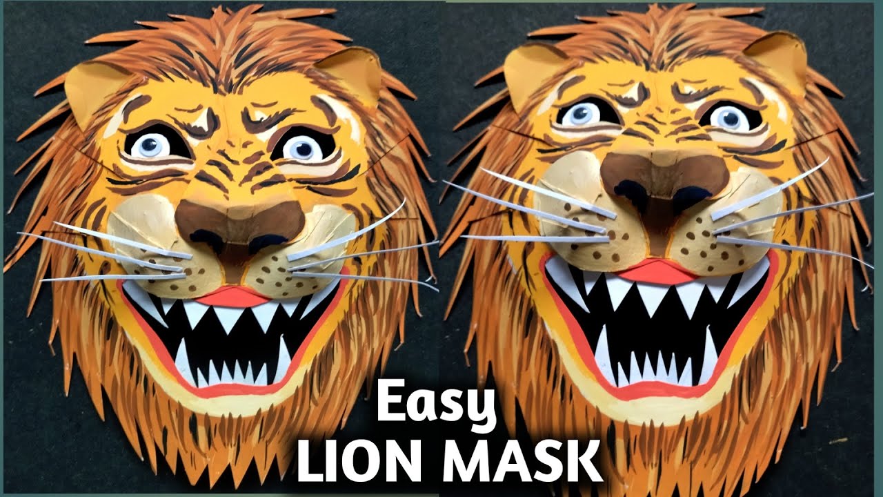 How to Make Lion Mask With Paper. Lion Mask Making.How to. Animal mask. #Mask #ck art & design