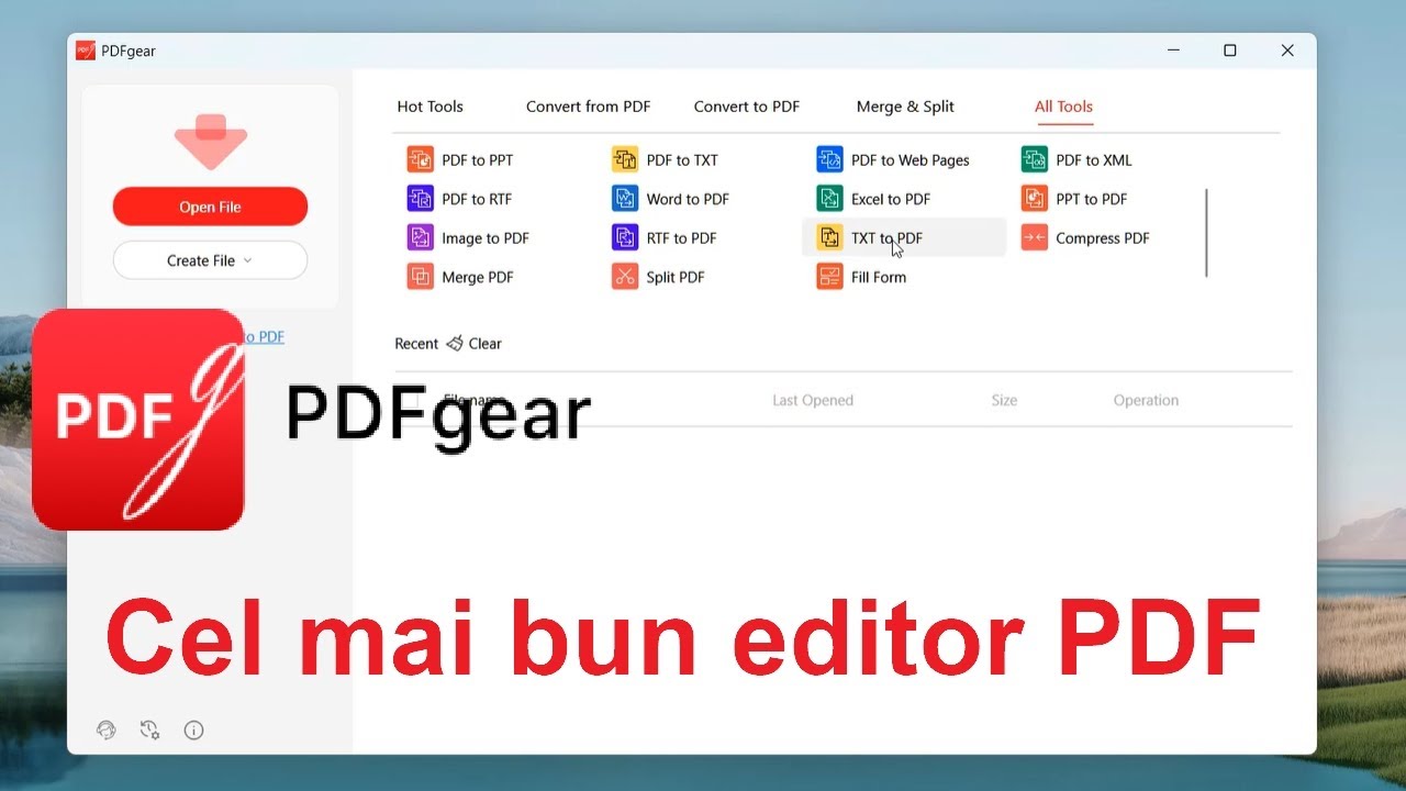 PDFgear aplicație excelentă pentru editare PDF