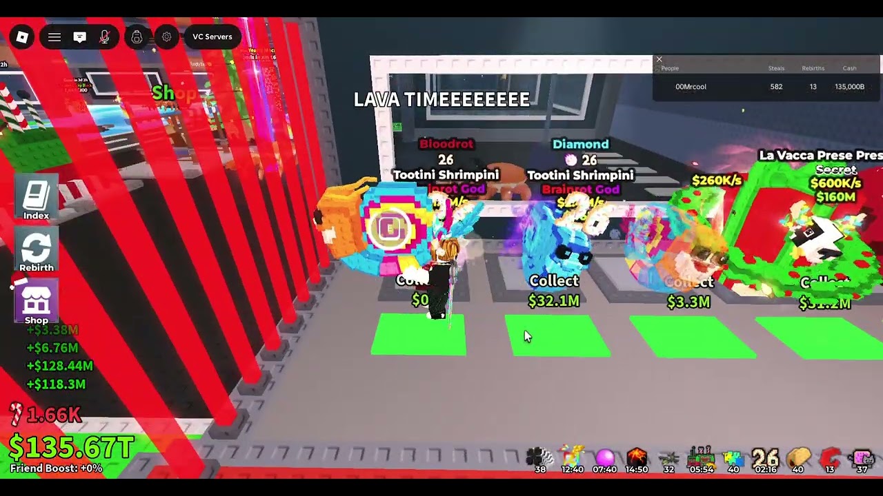 Sammy host New Year Admin abuse in Steal a Brainrot 