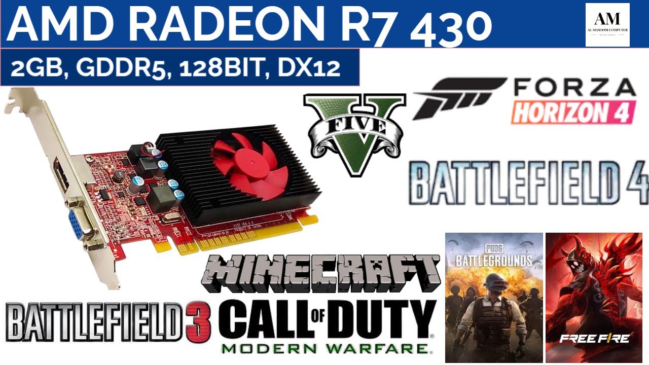 AMD RADEON R7 430 2GB, DDR5, DX12, GAME PLAY, Benchmark  [ Al Masoom Trader ] .