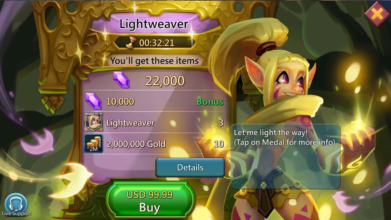Lords mobile : Buying Lightweaver in SGE Sugar Empire - Thanks Sugarkane